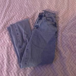 straight leg blue blue jeans